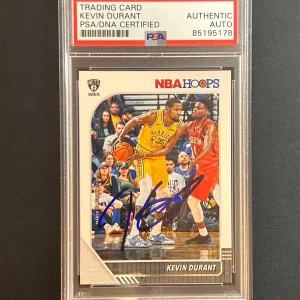 2019-20 Panini Hoops #61 Kevin Durant Signed Card AUTO PSA Slabbed