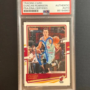 2020-21 Donruss #158 Duncan Robinson Signed Card AUTO PSA Slabbed Heat