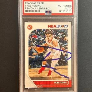 2018-19 Panini Hoops #1 Trae Young Signed Card AUTO PSA Slabbed RC Hawks