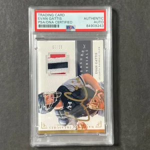 2014 Panini National Treasures #17 Evan Gattis Signed Card PSA Slabbed Auto Atla
