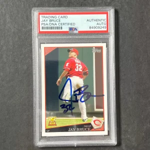 2009 Topps #220 Jay Bruce Signed Card PSA Slabbed Auto Reds