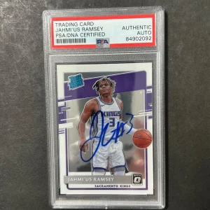 2020-21 Panini Donruss Optic #194 Jahmius Ramsey Signed Card AUTO PSA Slabbed Ki