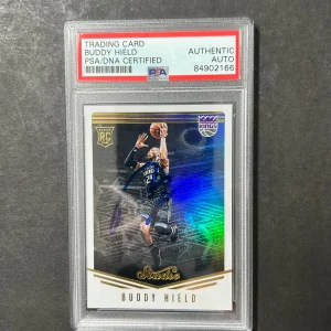 2016-17 Panini Studio #80 Buddy Hield Signed Card AUTO PSA Slabbed Kings RC