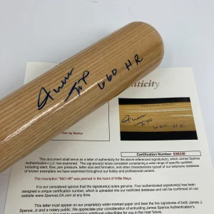 Willie Mays "660 Home Runs" Signed Adirondack Game Model Baseball Bat JSA COA