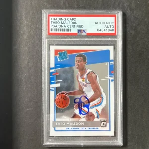 2020-21 Donruss Optic #184 Theo Maledon Signed Card AUTO PSA/DNA Slabbed
