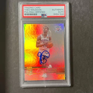 2021-22 Panini Donruss Elite #96 Theo Maledon Signed Card AUTO PSA/DNA Slabbed T