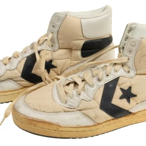 1983 Isiah Thomas Detroit Pistons Signed Game Used Converse Sneakers JSA MEARS