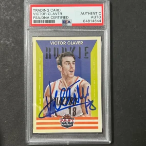 2013 Panini Past & Present #185 Victor Claver Signed Card AUTO PSA Slabbed Trail