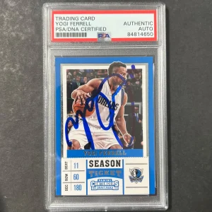 2017-18 Panini Contenders Draft #50 Yogi Ferrell Signed Card AUTO PSA Slabbed Ma