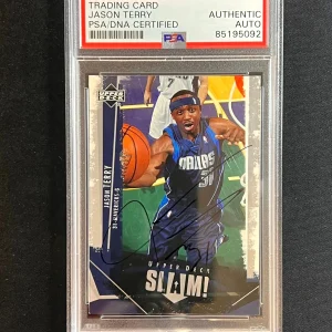 2005-06 Upper Deck Slam #17 Jason Terry Signed Card AUTO PSA Slabbed Mavericks