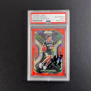 2020-21 Panini Prizm #273 Jordan Nwora Signed Card AUTO PSA/DNA Slabbed Bucks