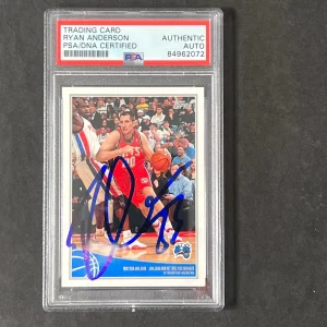 2009-10 Topps #181 Ryan Anderson Signed Card AUTO PSA Slabbed Nets