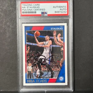2016-17 NBA Hoops #161 Nik Stauskas Signed Card AUTO PSA Slabbed 76ers