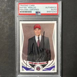 2004-05 Topps Basketball #228 Rafael Araujo Signed Card AUTO PSA Slabbed Raptors