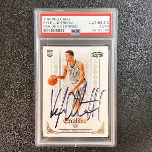 2014 Panini Excalibur #185 Kyle Anderson Signed Card AUTO PSA/DNA Slabbed RC Spu