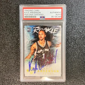 2014-15 Panini Court Kings #122 Kyle Anderson Signed Card AUTO PSA/DNA Slabbed R