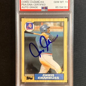 1985 Topps #777 Chris Chambliss Signed Card PSA Slabbed Auto Yankees