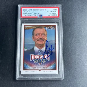 2020 Leaf Decision 2020 Preview Copper #623  LE 4/5 Vicente Fox Signed Card AUTO
