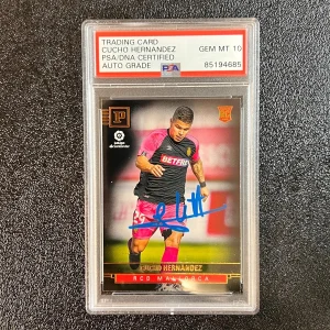 2019-20 Panini Chronicles Soccer #398 Cucho Hernandez Signed Card AUTO 10 PSA/DN