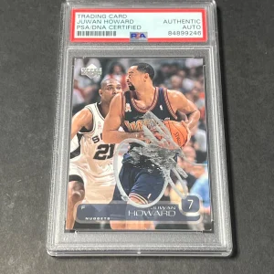 2002 Upper Deck #33 Juwan Howard Signed Card AUTO PSA/DNA Slabbed Nuggets