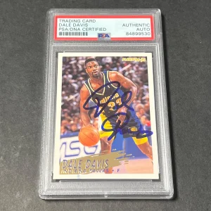 1993-94 Fleer #89 Dale Davis Signed Card PSA Slabbed Pacers