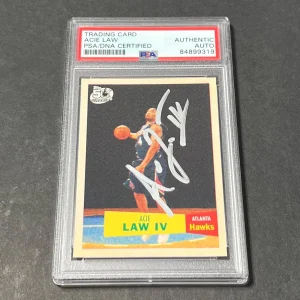 2007 Topps #121 Acie Law IV Signed AUTO PSA Slabbed Hawks