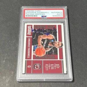 2017-18 Contenders Draft Picks School Colors #33 Sindarius Thornwell Signed Card