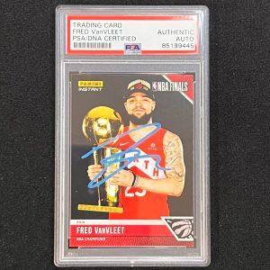 2018-19 Panini Instant #17 Fred VanVleet Signed Card AUTO PSA Slabbed Raptors