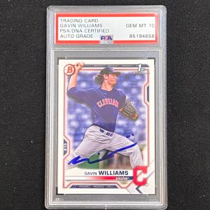 2022 Topps Bowman #BD-93 Gavin Williams Signed Card PSA Slabbed Auto 10 Clevelan