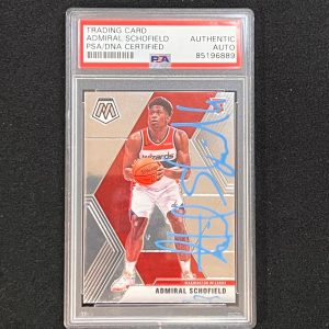 2019-20 Panini Mosaic #202 Admiral Schofield Signed Card AUTO PSA Slabbed RC Wiz