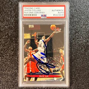 2003-04 Fleer Ultra #30 Jason Collins Signed Card AUTO PSA Slabbed Nets