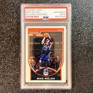 2007-08 Topps Bowman Chrome #36 Mike Miller Signed Card AUTO PSA Slabbed Grizzli