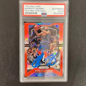 2019-2020 Panini Prizm #245 Markieff Morris Signed Card AUTO PSA Slabbed Pistons