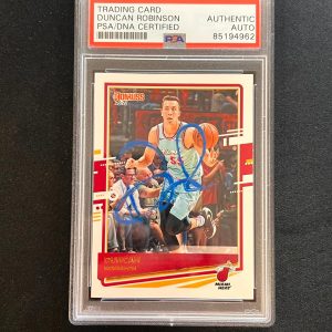 2020-21 Panini Donruss #158 Duncan Robinson Signed Card AUTO PSA Slabbed Heat