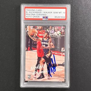 2019-20 Panini Chronicles #144 Nickeil Alexander Walker Signed Card AUTO 10 PSA