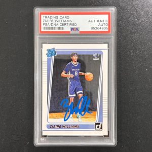 2021-22 Panini Donruss #248 Ziaire Williams Signed Card AUTO PSA/DNA Slabbed RC