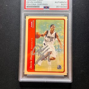 2004-05 Fleer #225 Devin Harris Signed Card AUTO PSA Slabbed Mavericks