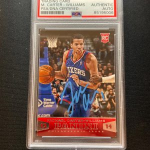 2013-14 Panini #196 Michael Carter-Williams Signed Card PSA Slabbed RC 76ers