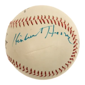 The Finest President Herbert Hoover Signed Baseball PSA DNA Graded MINT 9