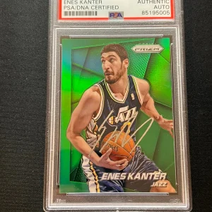 2014-15 Panini Prizm #5 Enes Kanter Signed Card AUTO PSA Slabbed Jazz