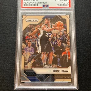 2016-17 NBA Panini Prizm #107 Boris Diaw Signed Card AUTO PSA Slabbed Jazz