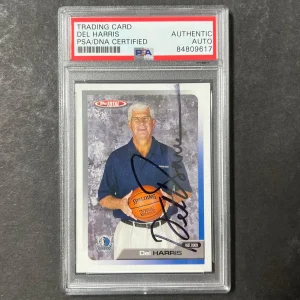 2006 Topps #372 Del Harris Signed Card AUTO PSA Slabbed Mavericks