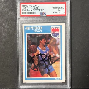 1988-89 Fleer #136 Jim Peterson Signed Card AUTO PSA Slabbed Kings