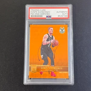2021-2022 Panini Donruss #115 Donte Divincenzo Signed Card AUTO PSA/DNA Slabbed