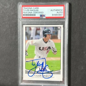 2011 Topps USA-17 Tyler Naquin Signed Card PSA Slabbed Auto USA Baseball