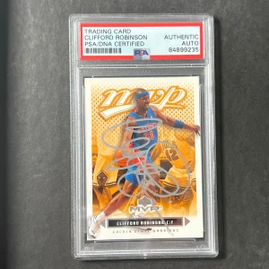 2003-04 Upper Deck #40 Clifford Robinson Signed Card AUTO PSA Slabbed Warriors