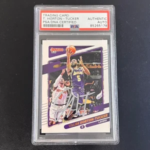 2021-22 Panini Donruss #167 Talen Horton-Tucker Signed Card AUTO PSA Slabbed Lak