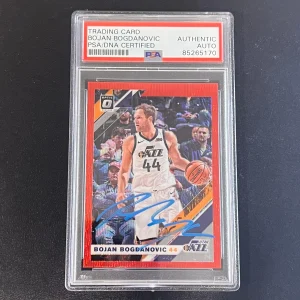 2019-20 Panini Optic #79 Bojan Bogdanovic Signed Card AUTO PSA Slabbed Jazz