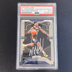 2019-20 Panini Prizm #263 Nickeil Alexander Walker Signed Card AUTO PSA Slabbed
