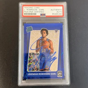 2021-22 Panini Donruss Optic #170 Jeremiah Robinson-Earl Signed Card AUTO PSA Sl